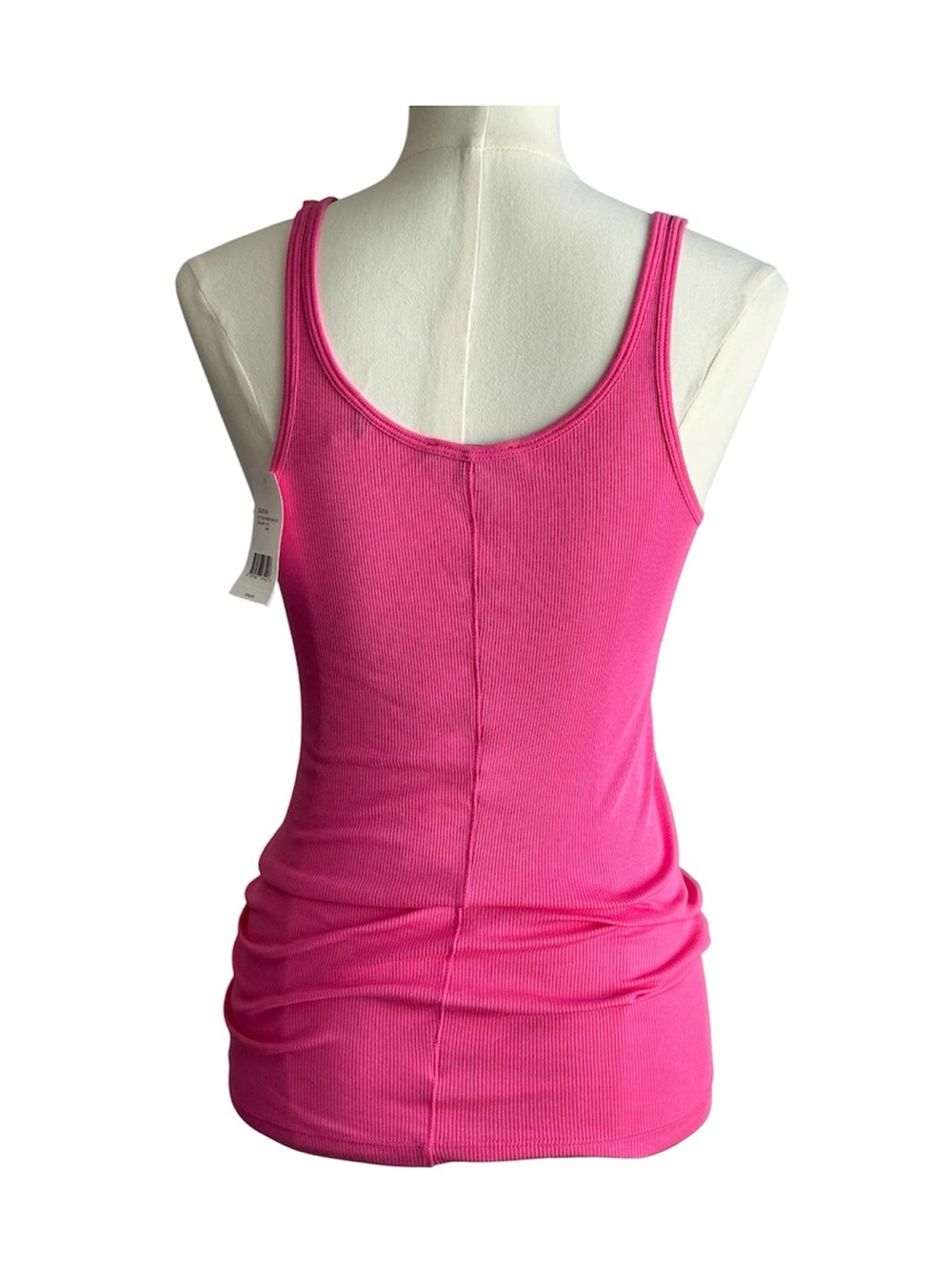 Vince Pink Ribbed Tank Top - Picture 3 of 10